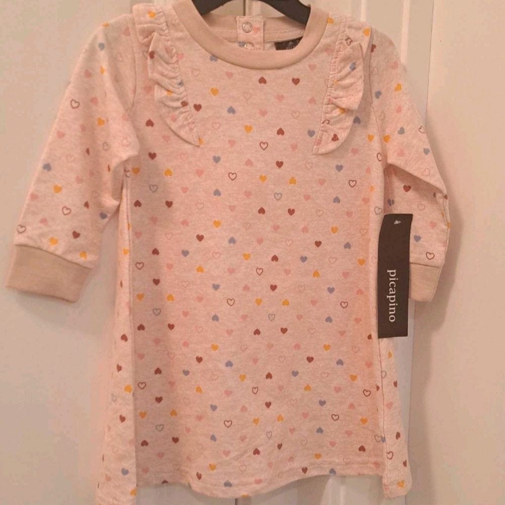 Brand New Picapino Heart Patterned Dress